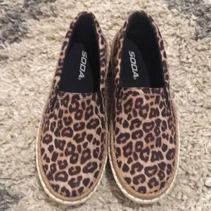 Leopard print slip on